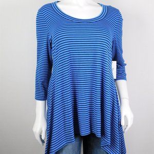 Chaus New York Asymmetrical Knit Tunic Top L